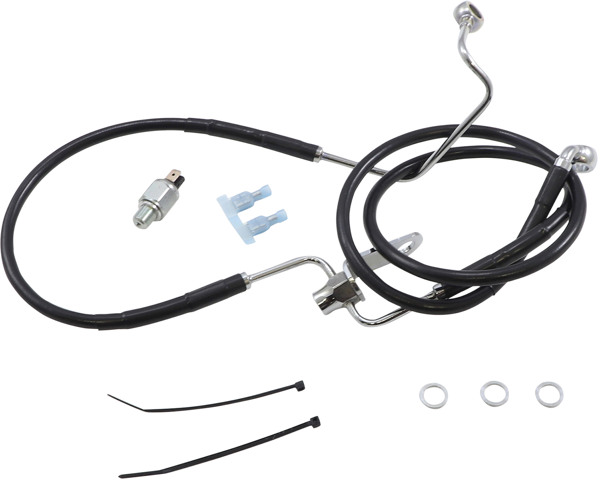 Brake Line - Rear - Black - +3" Non ABS