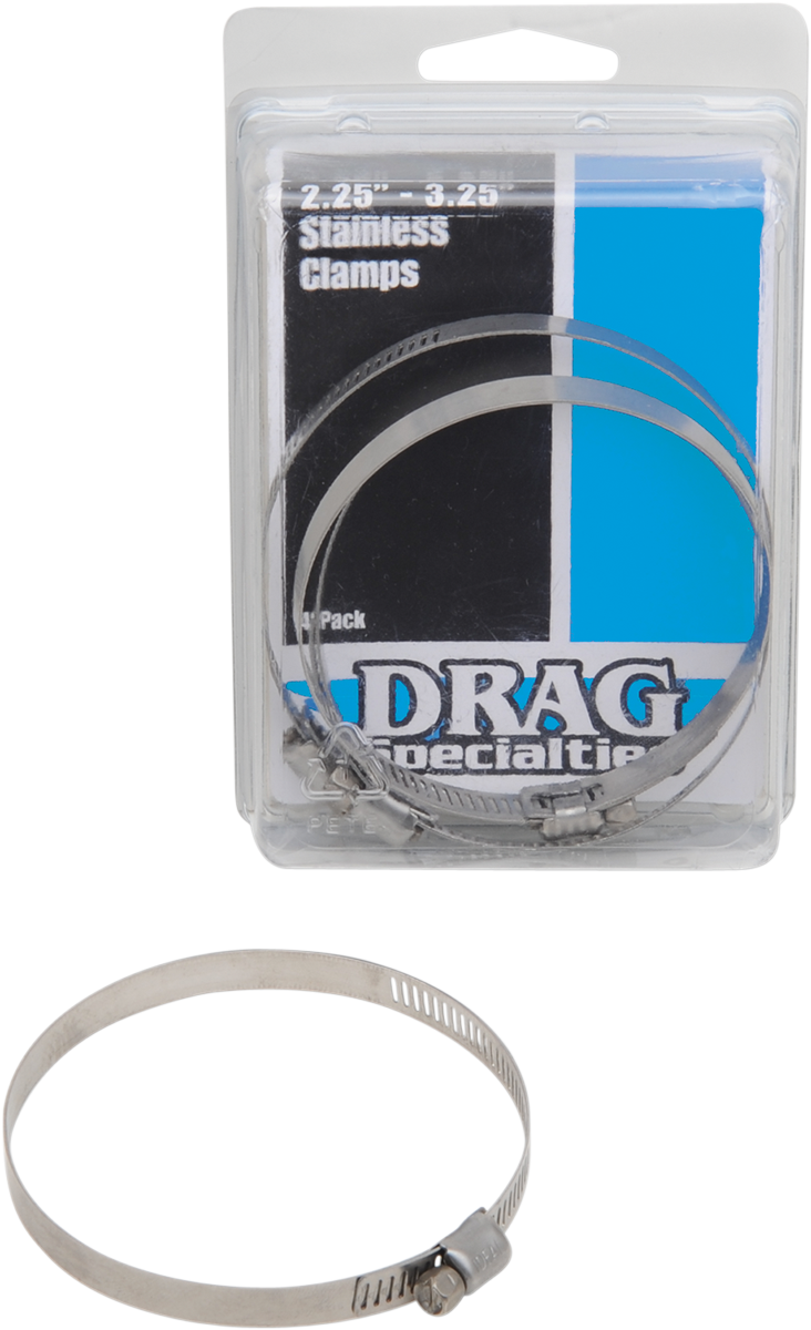 Worm Clamps - Stainless Steel - 2.25"-3.25"