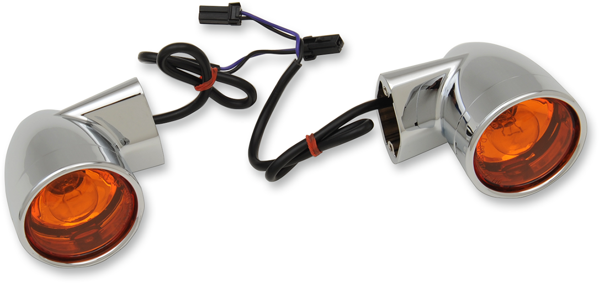 Bullet Turn Signal Lights - Rear - Chrome - Harley-Davidson