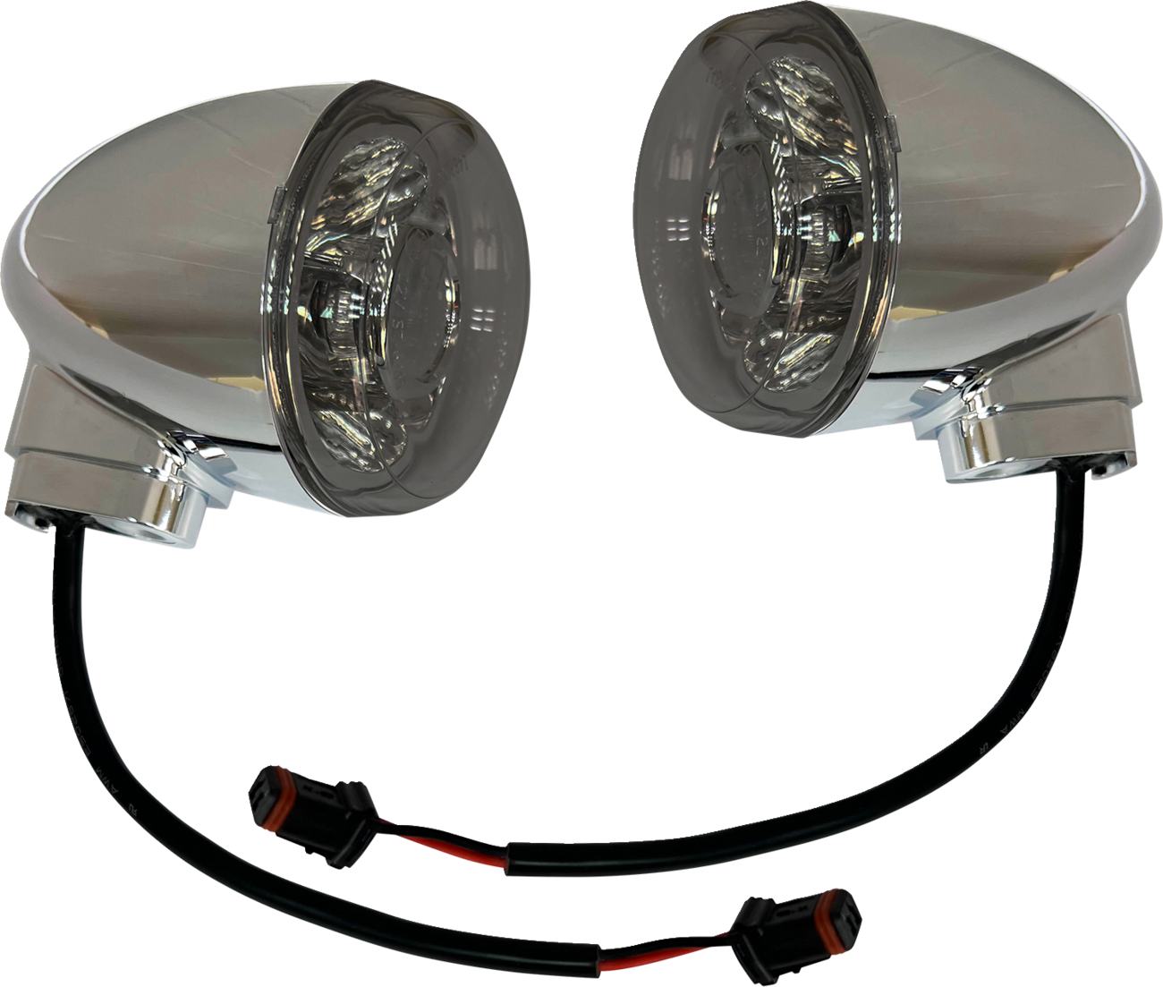 Turn Signal - Rear - Smoke/Amber - Chrome