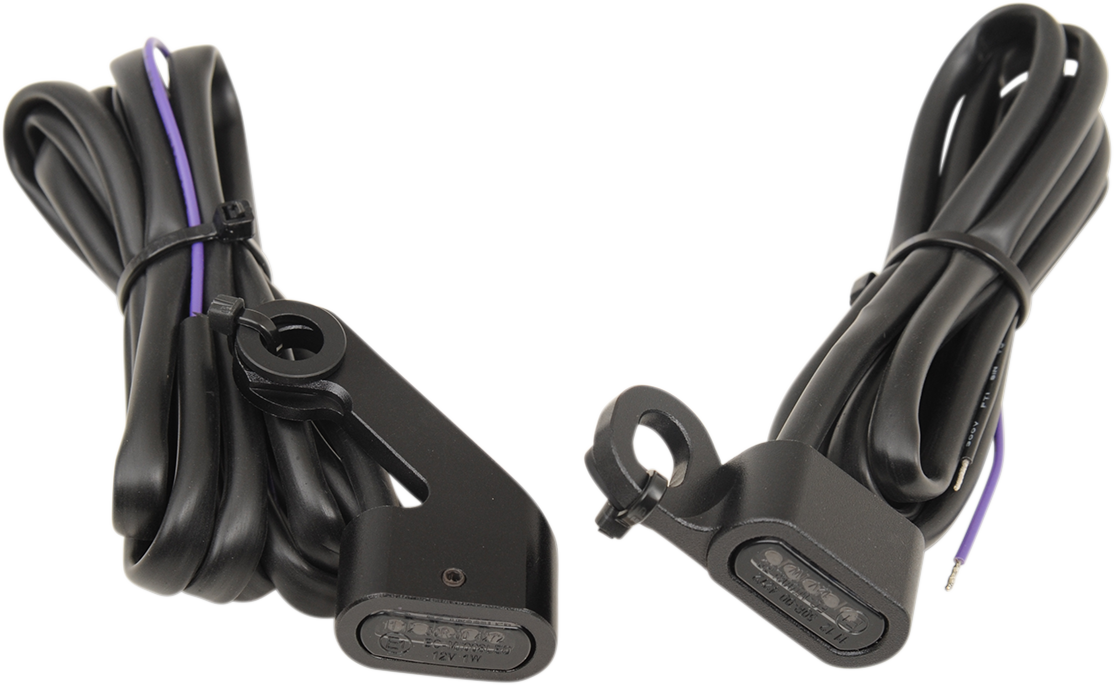 LED Handlebar Marker Lights - Black/Smoke
