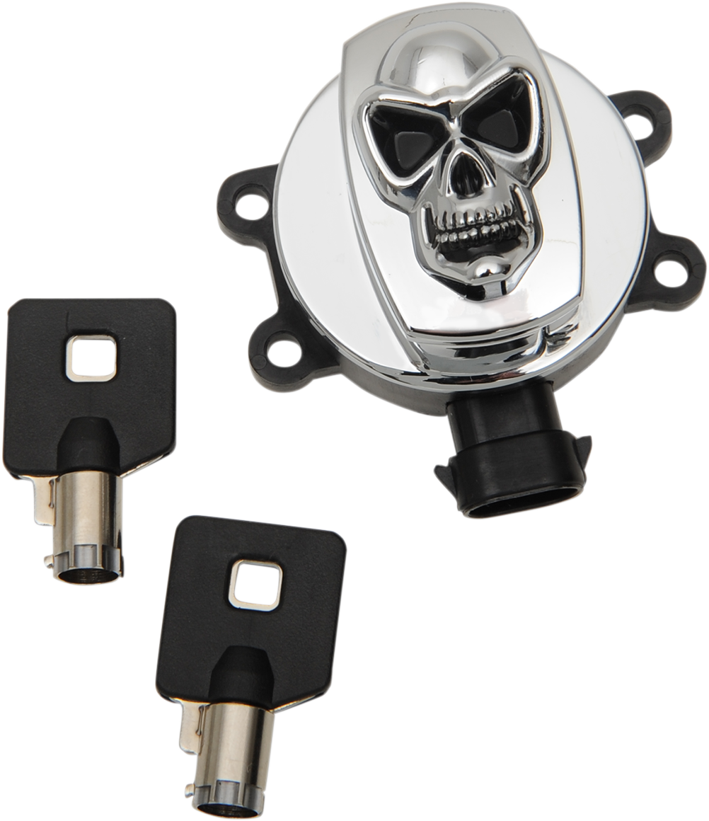 Ignition Switch - Skull - Chrome