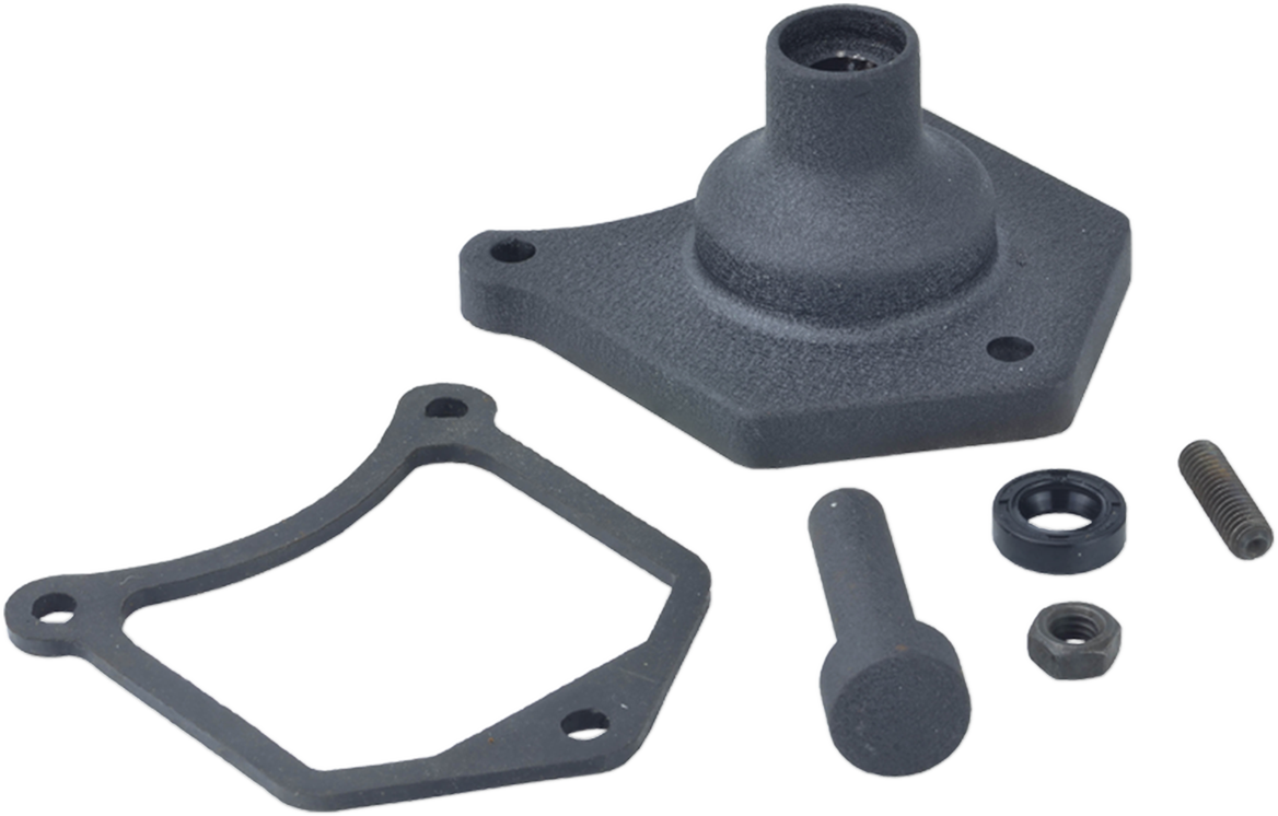 End Cover - Solenoid/Starter Button - Black Wrinkle