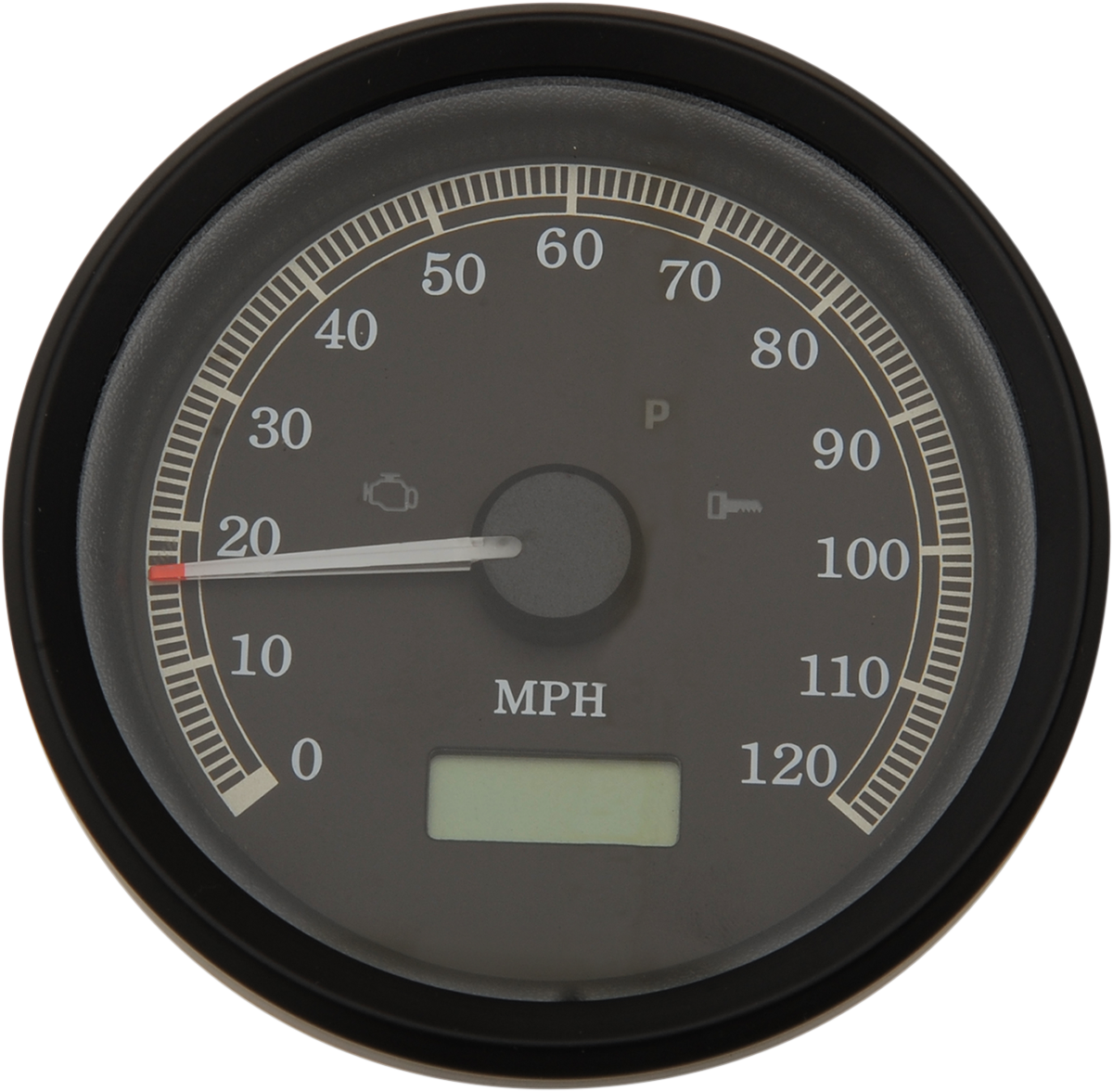 3-3/8" MPH Programmable Electronic Speedometer - Black Bezel - Black Face