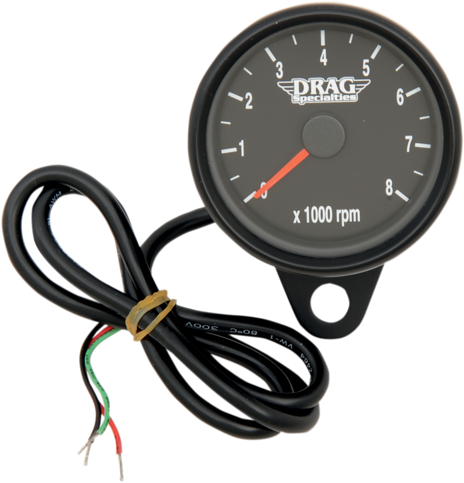 Mini Electronic Tachometer - Black - Backlit LED Black Face - 2.4"