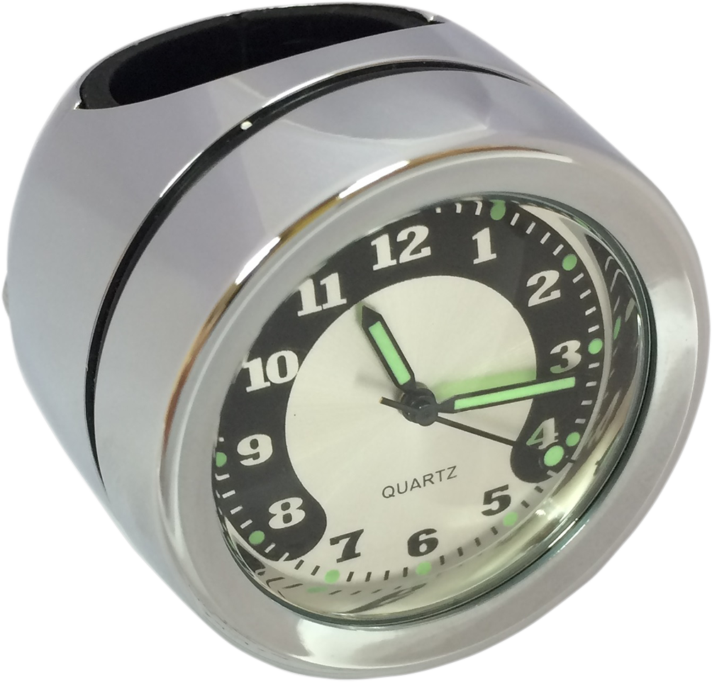 Handlebar Mount Clock - Chrome - For 1" Bar
