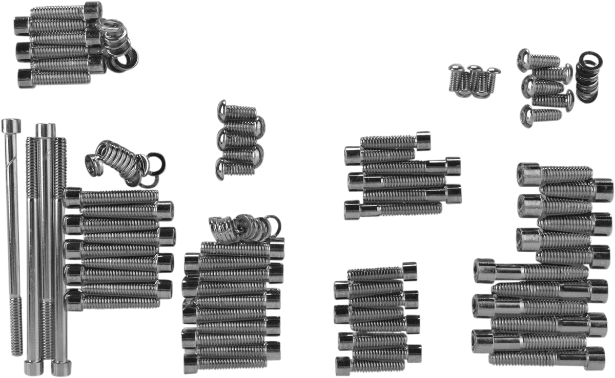 Bolt Kit - Complete Motor - Smooth/Socket-Head - Black/Chrome - '07-'17 Softail/Dyna