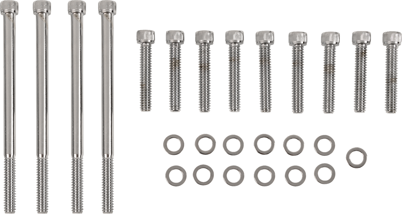 Bolt Kit - Primary Cover - Knurled - Chrome - Softail/Dyna