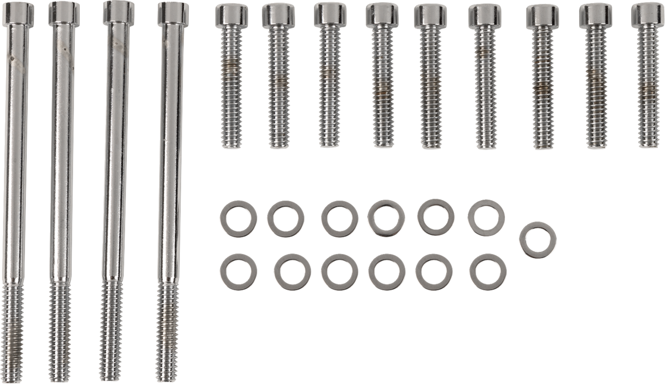 Bolt Kit - Primary Cover - Smooth - Chrome - Softail/Dyna