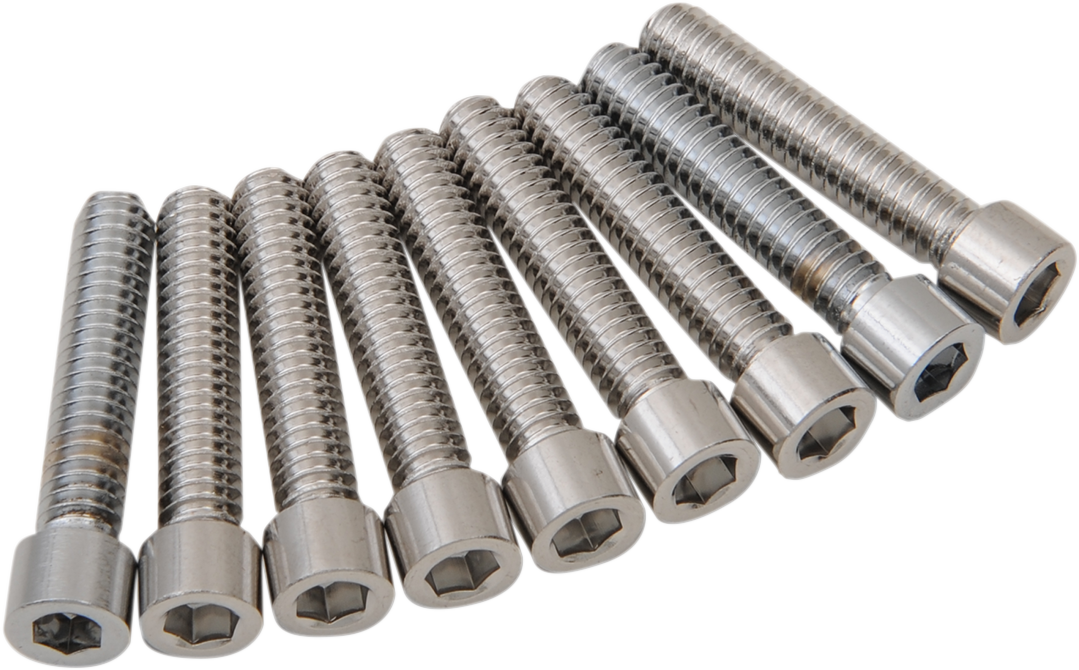 Bolt Kit - Cam Cover - Smooth/Socket-Head - Chrome - M8