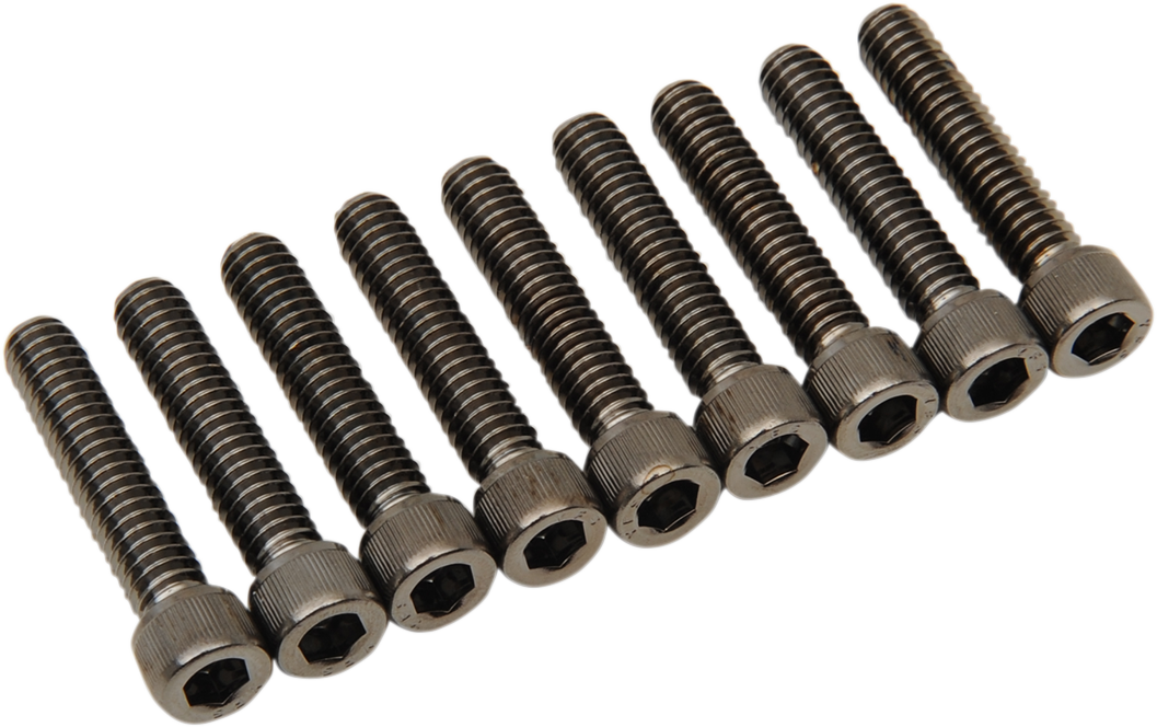 Bolt Kit - Cam Cover - Knurled/Socket-Head - Black/Chrome - M8