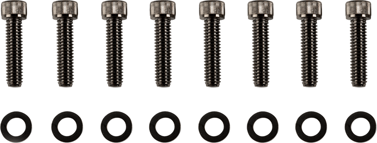 Bolt Kit - Transmission Bearing Housing - Knurled/Socket-Head - Black/Chrome - M8