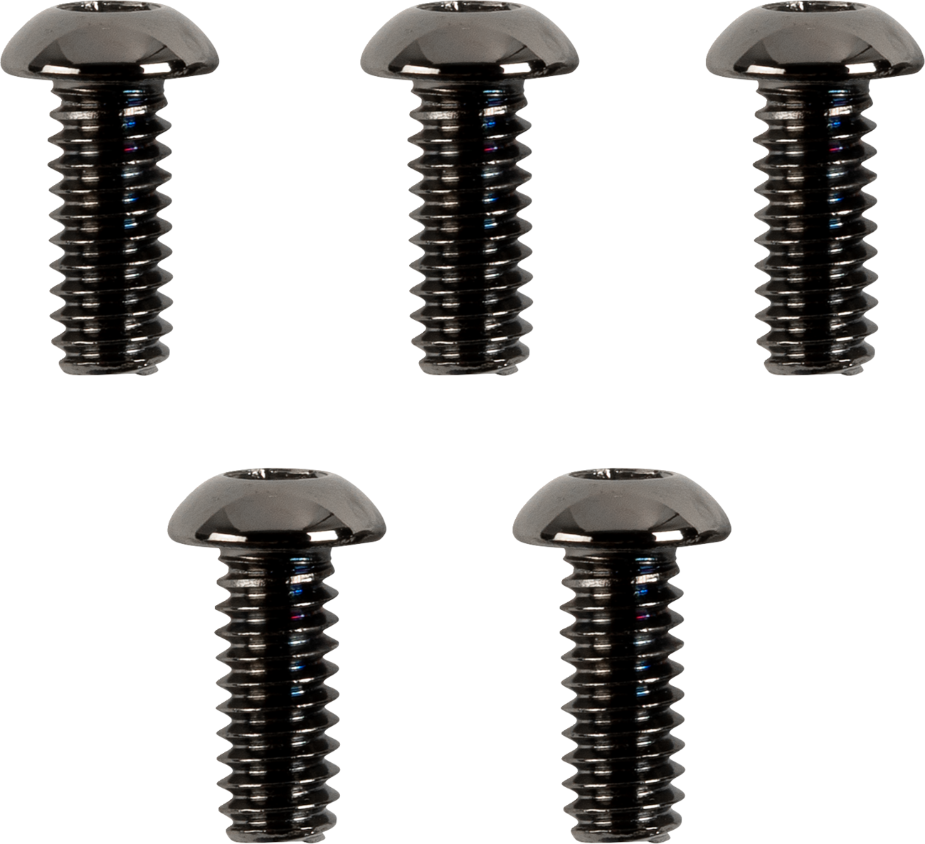 Bolt Kit - Clutch Cover - Smooth/Button-Head/Torx - Black/Chrome - M8