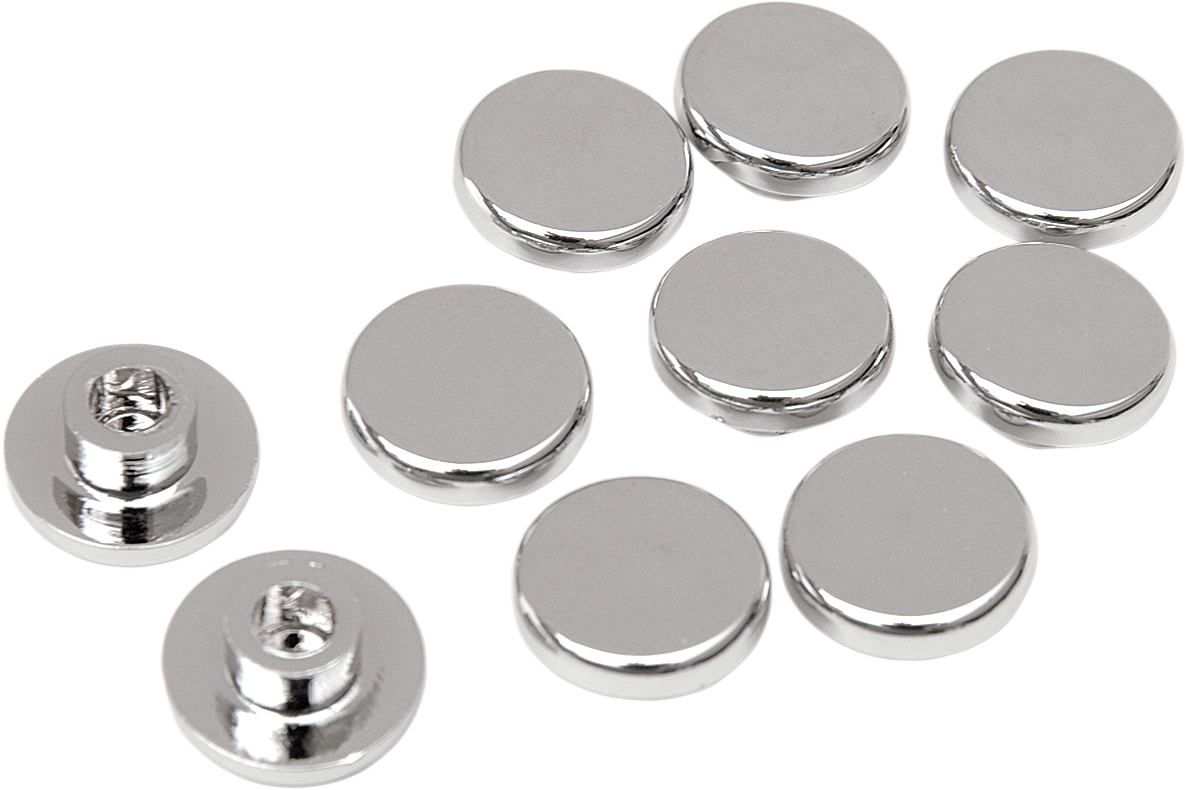 Bolt Covers - Allen/Buttonhead - Top Cover Only - 1/4" - Chrome - 10 Pack