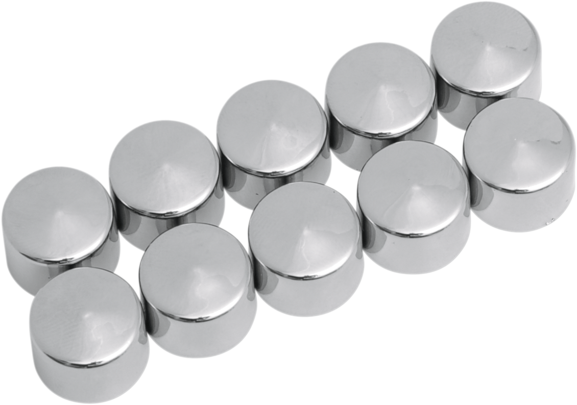 Bolt Covers - Hex - 7/16" - Chrome - 10 Pack