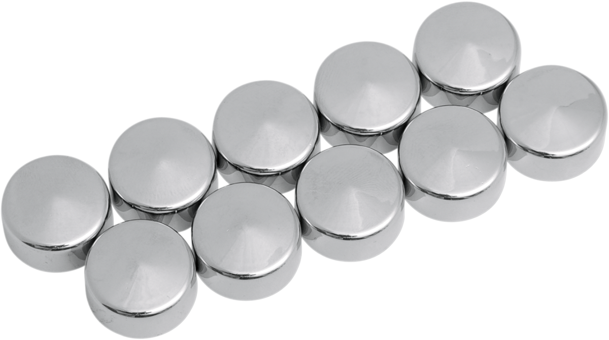 Bolt Covers - Hex - Deep - 9/16" - Chrome - 10 Pack