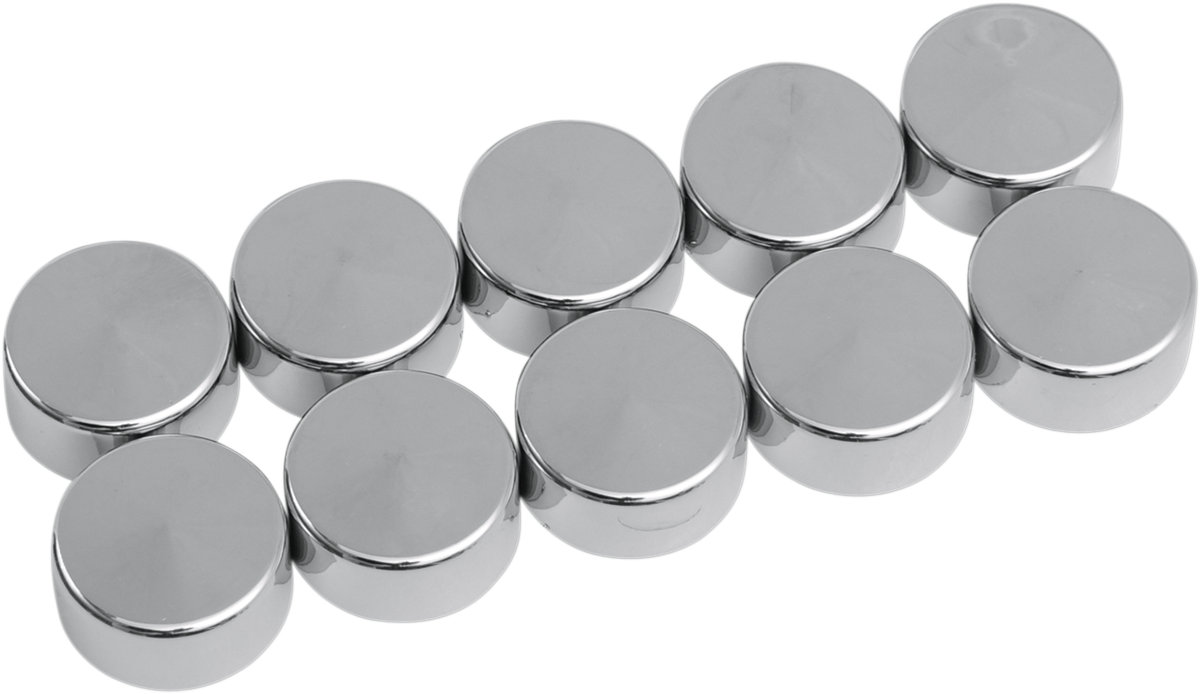 Bolt Covers - Hex - 3/4" - Chrome - 10 Pack