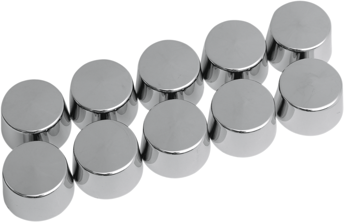Bolt Covers - Hex - Shouldered - 5/16" - Chrome - 10 Pack