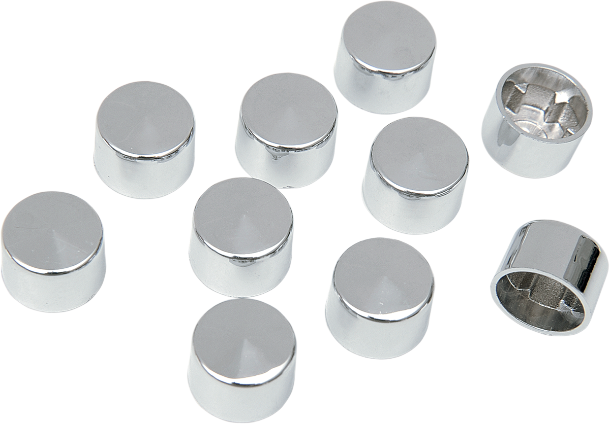 Bolt Covers - 12 Point - 1/4" - Chrome - 10 Pack