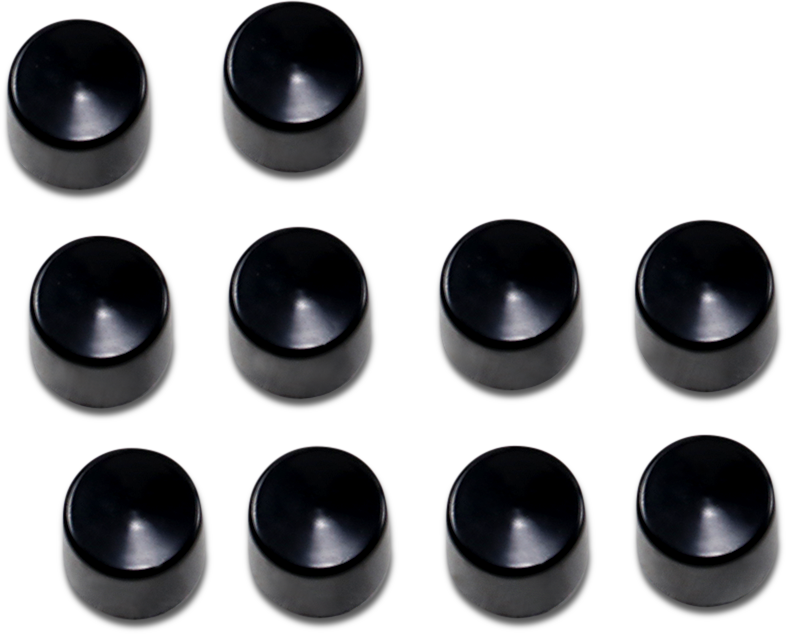 Bolt Covers - Hex - Deep - 9/16" - Black - 10 Pack