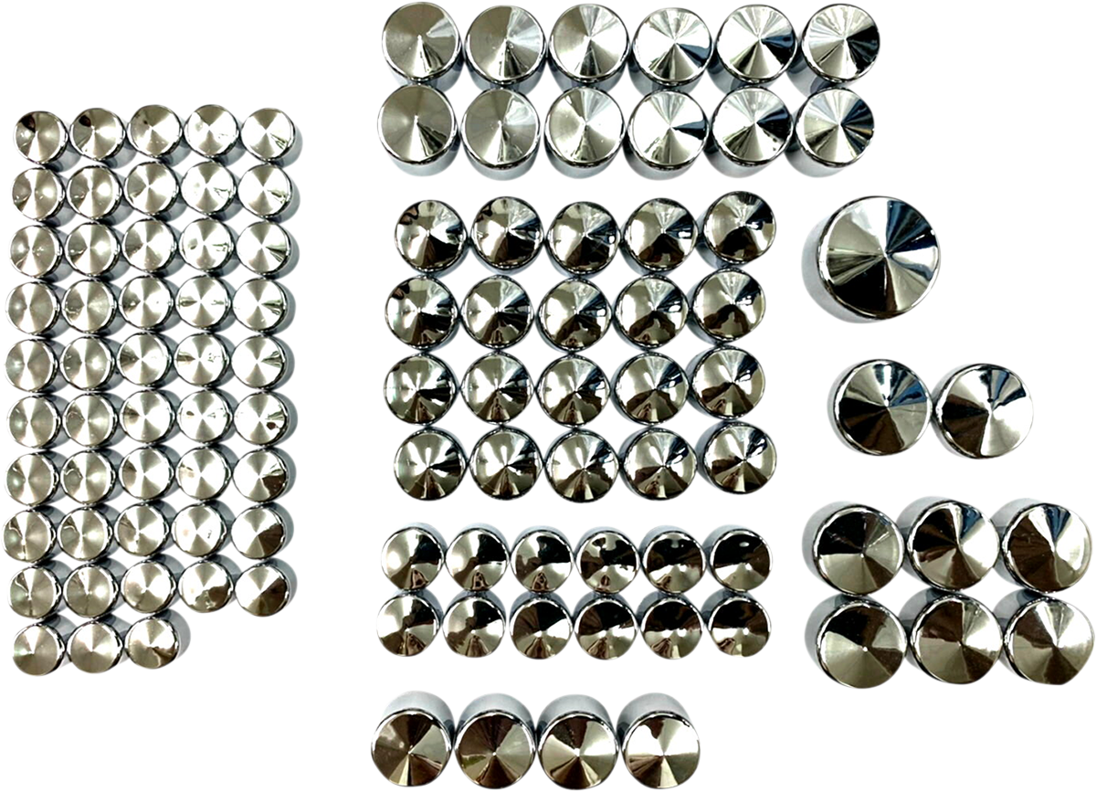 Bolt Cover Kit - Deluxe/Engine - Chrome - Softail/Touring/Trike