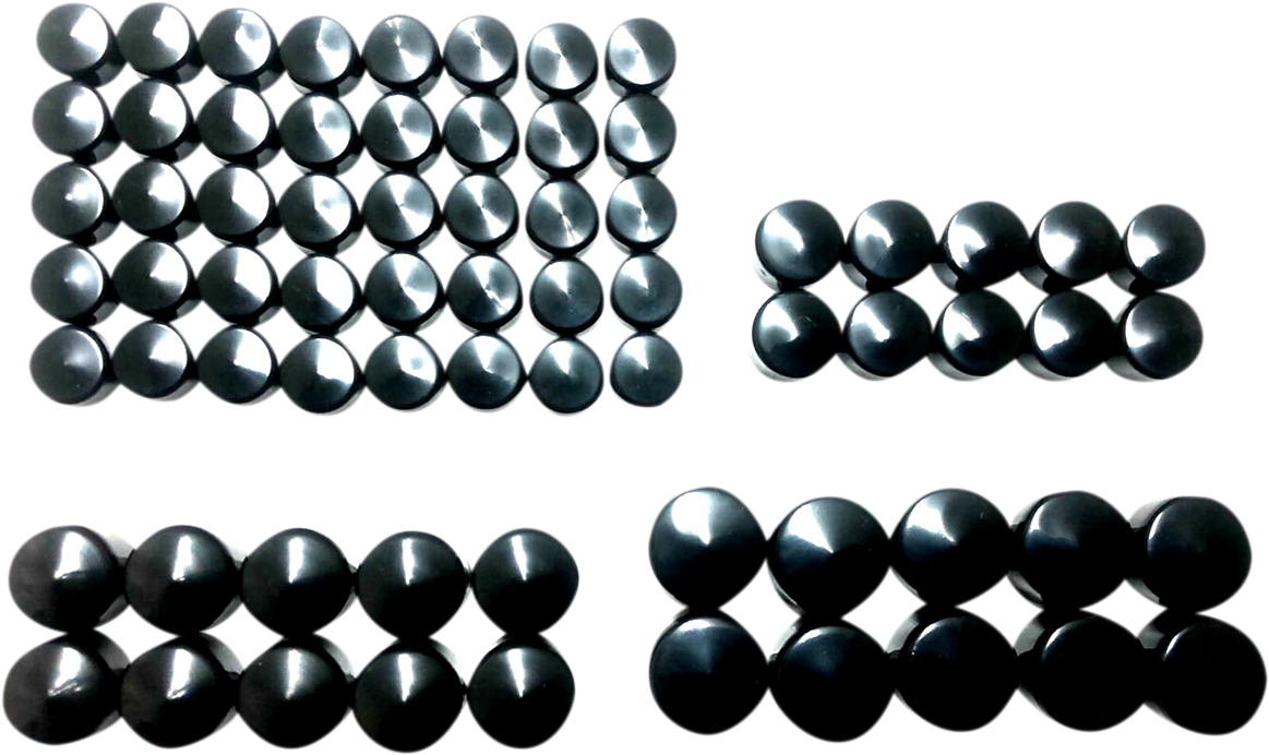 Bolt Cover Kit - Engine - Black - M8