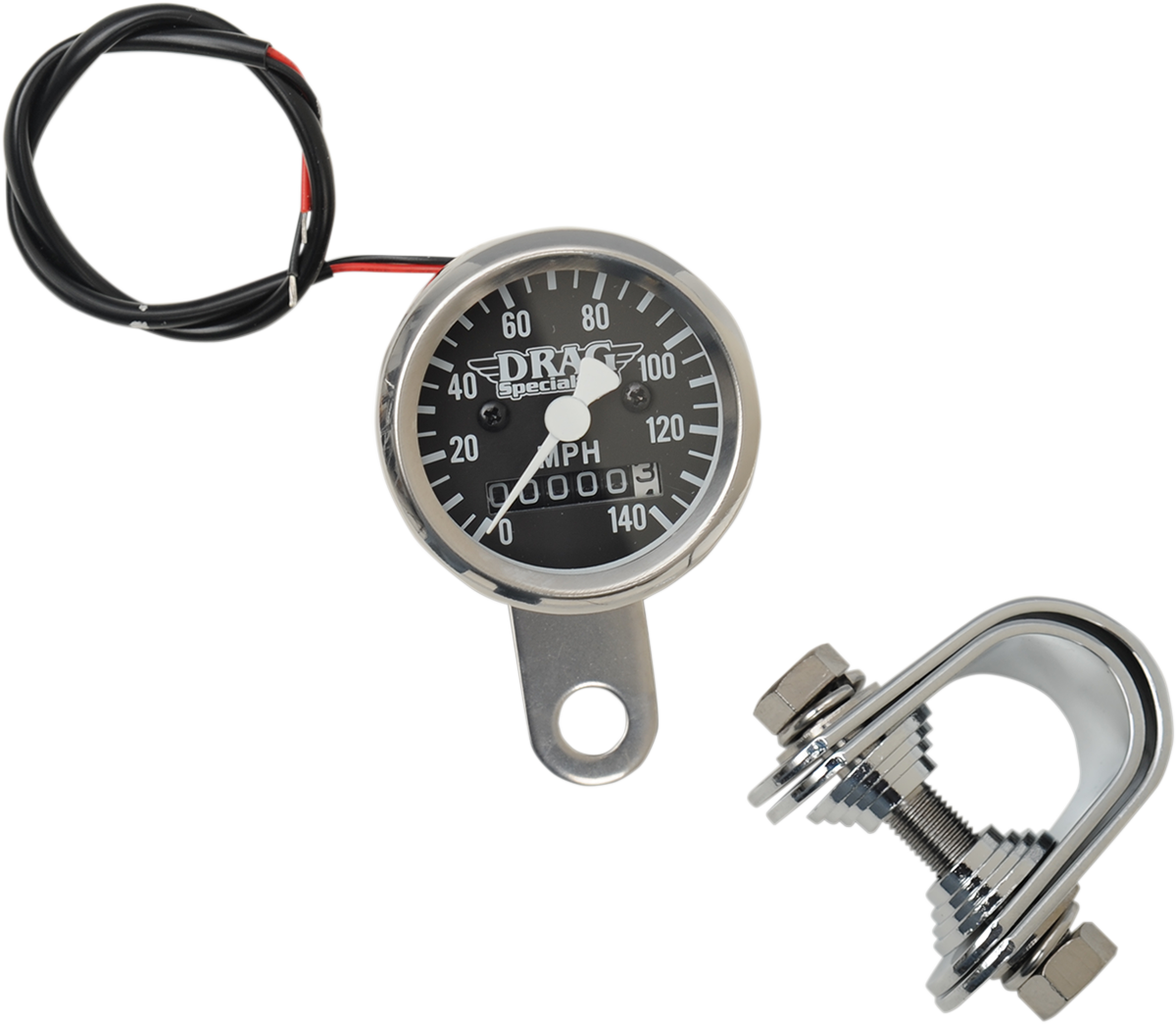 Mini Speedometer - Black - 2240:60 Ratio - 1-7/8"