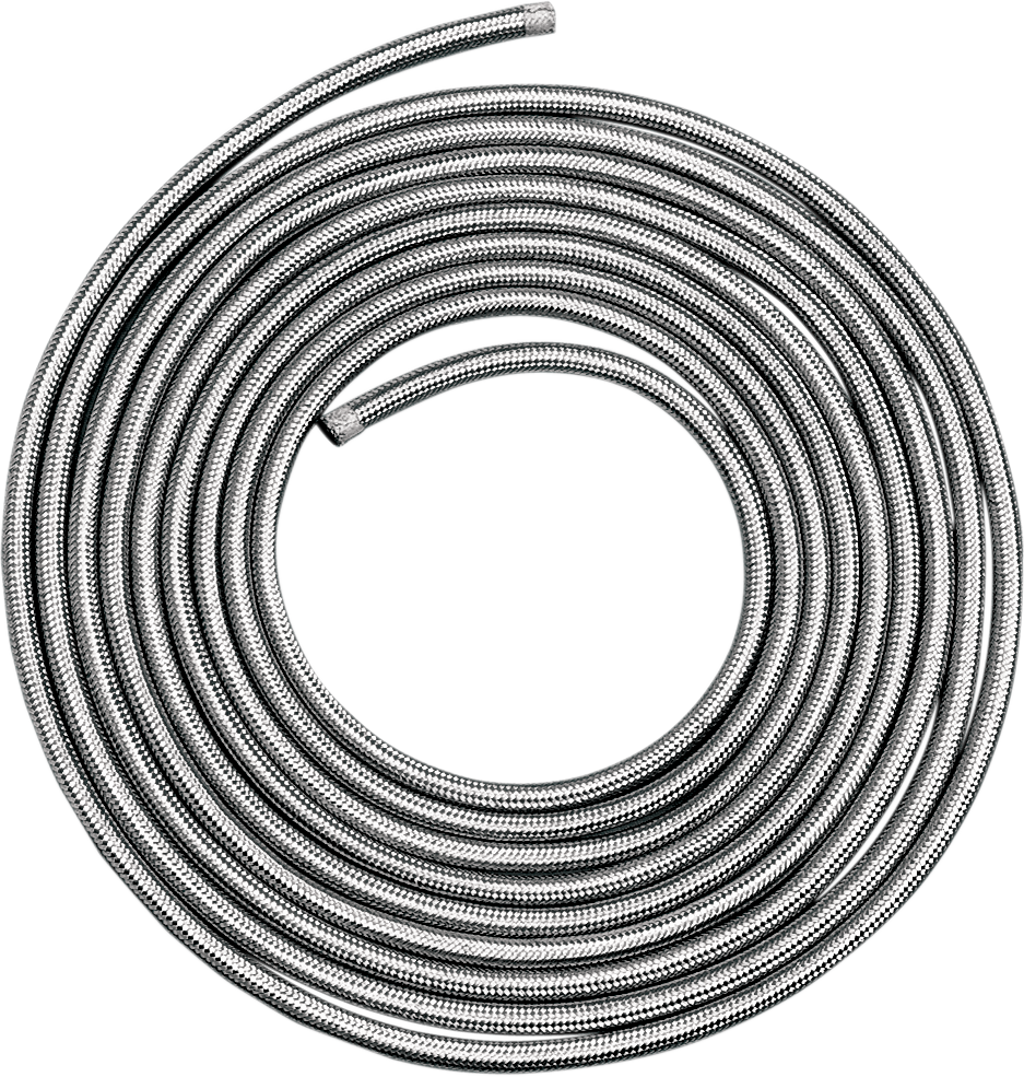 Braided Oil/Fuel Hose - Stainless Steel - 3/8" x 3'