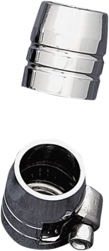 Grooved Hose Ends with Clamp - Chrome - 1/4"