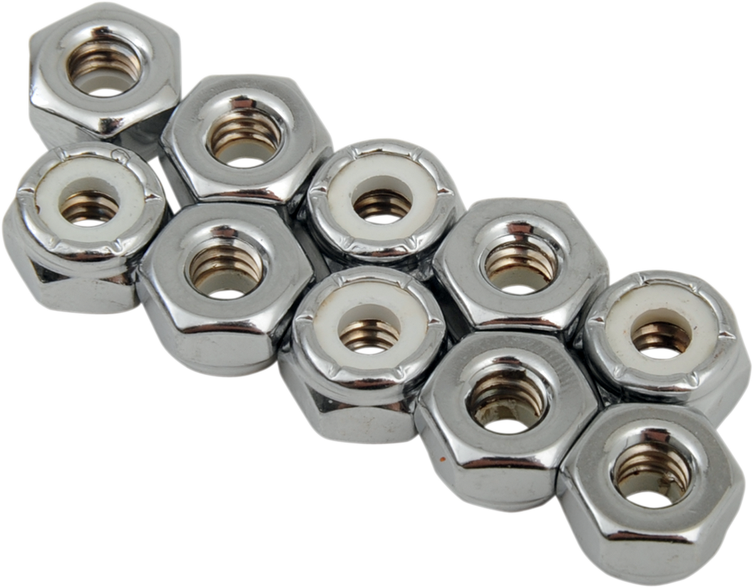 Nuts - Nylon - Chrome - 10-24