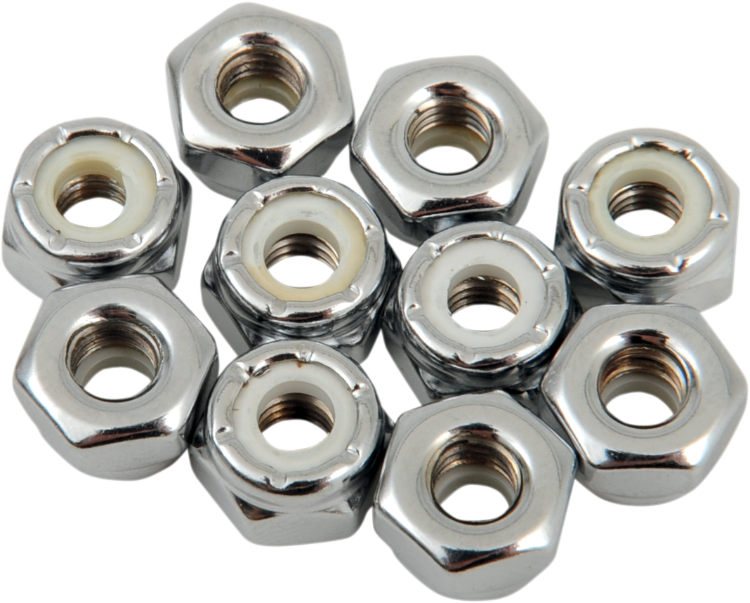 Nuts - Nylon - Chrome - 10-32
