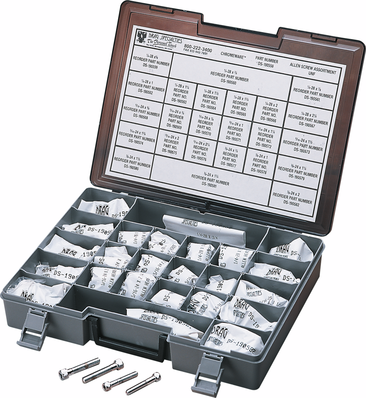 Bolts - Socket-Head/Assortment - Knurled/Smooth - Fine Thread - Kit