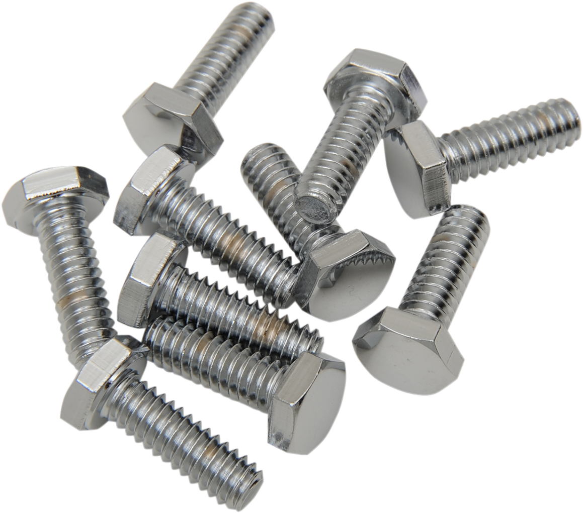 Bolts - Hex-Head - Chrome - 1/4"-20 x 7/8"