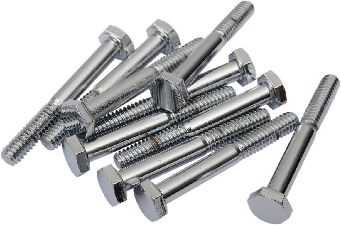 Bolts - Hex-Head - Chrome - 1/4"-20 x 2-1/4"