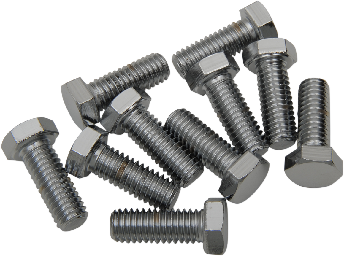 Bolts - Hex-Head - Chrome - 3/8"-16 x 3/4"