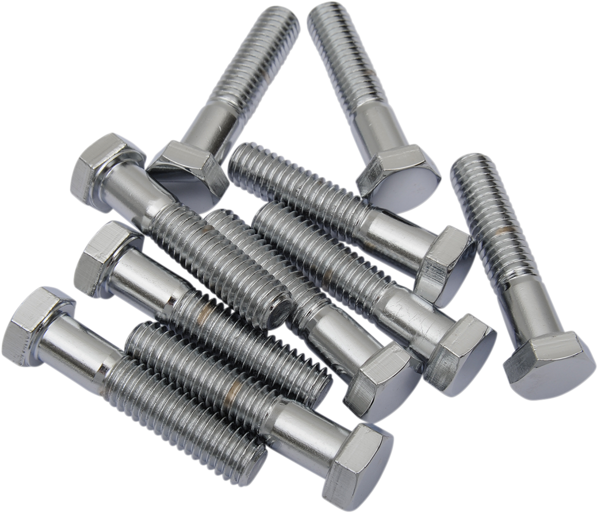 Bolts - Hex-Head - Chrome - 3/8"-16 x 1-1/2"