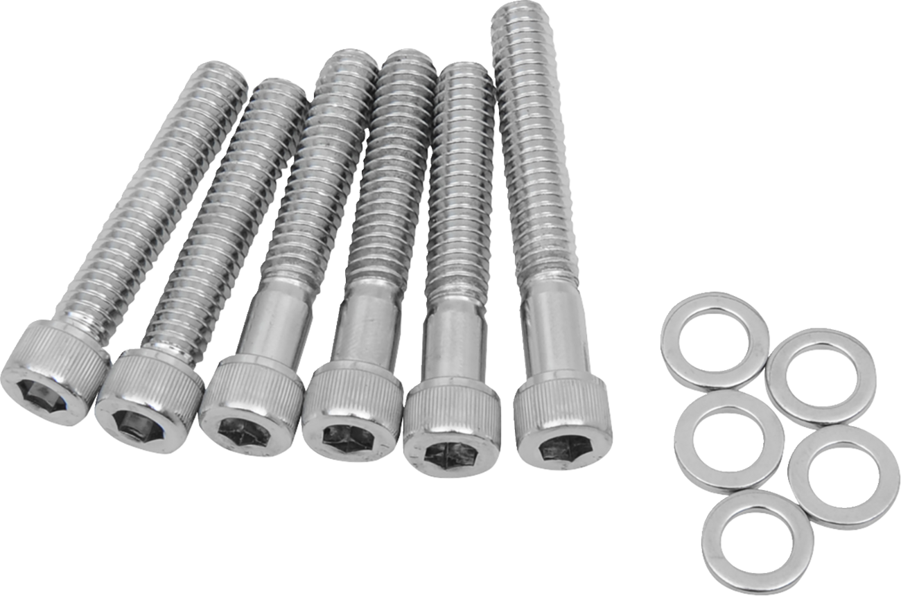 Bolt Kit - Cam Cover - Knurled - Chrome - '87-'92 Harley-Davidson