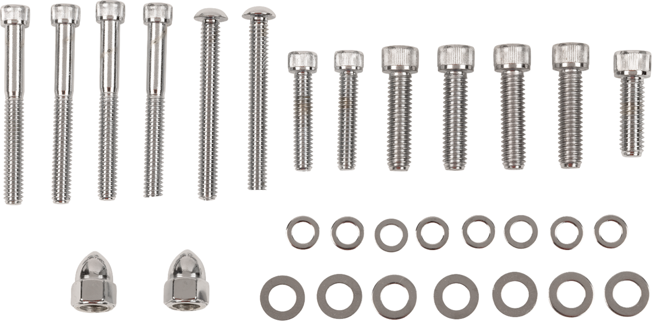 Bolt Set - Transmission End Cover/Bearing Support Plate - Knurled - Softail/Dyna