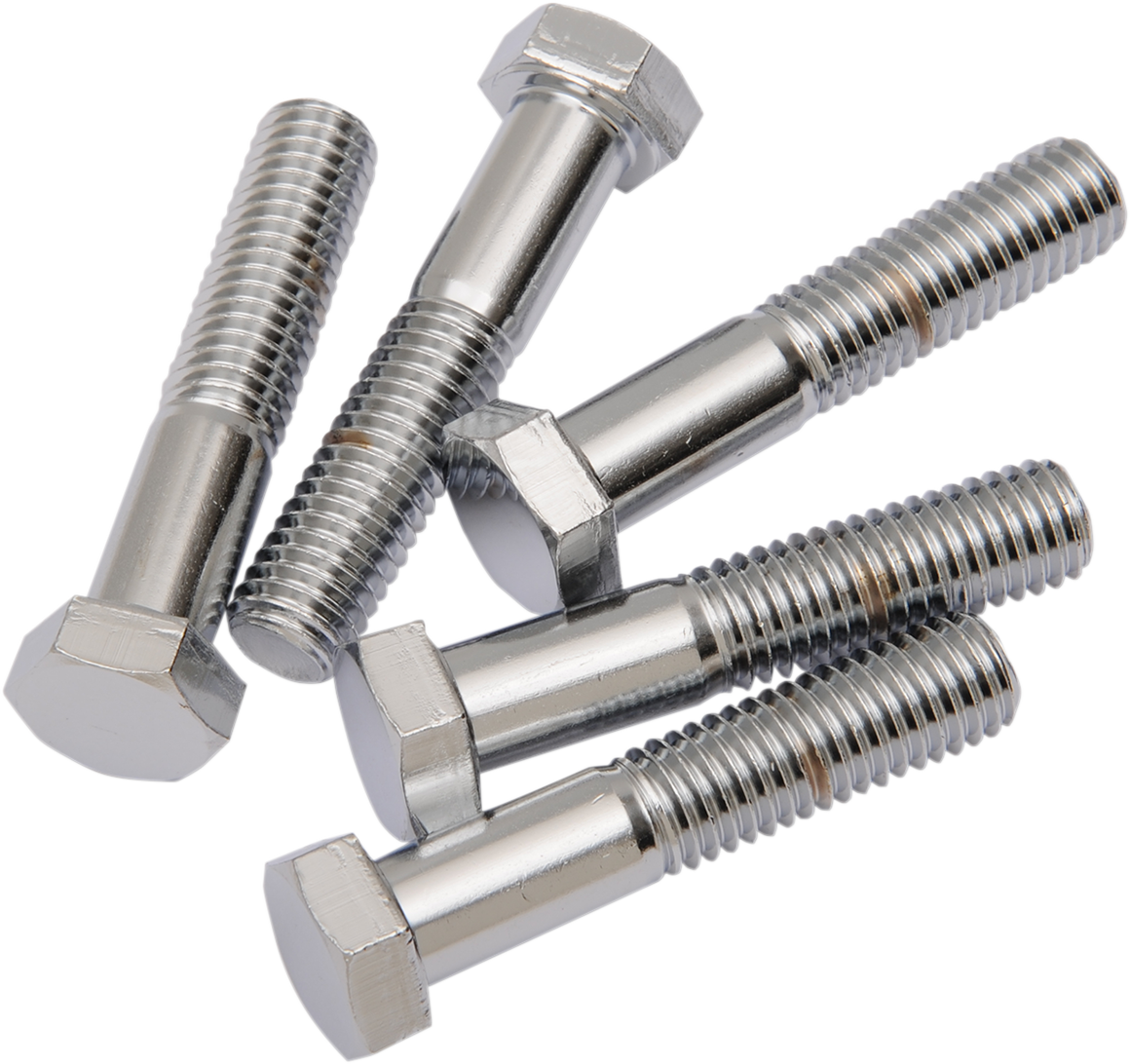 Bolts - Hex-Head - Chrome - 1/2"-13 x 2-1/2"