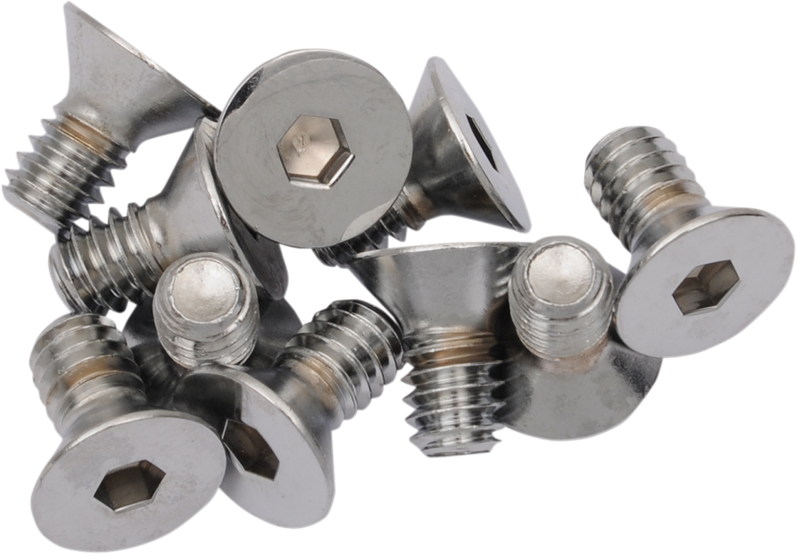 Bolts - Flat-Head - Chrome - 1/4"-20 x 5/8"