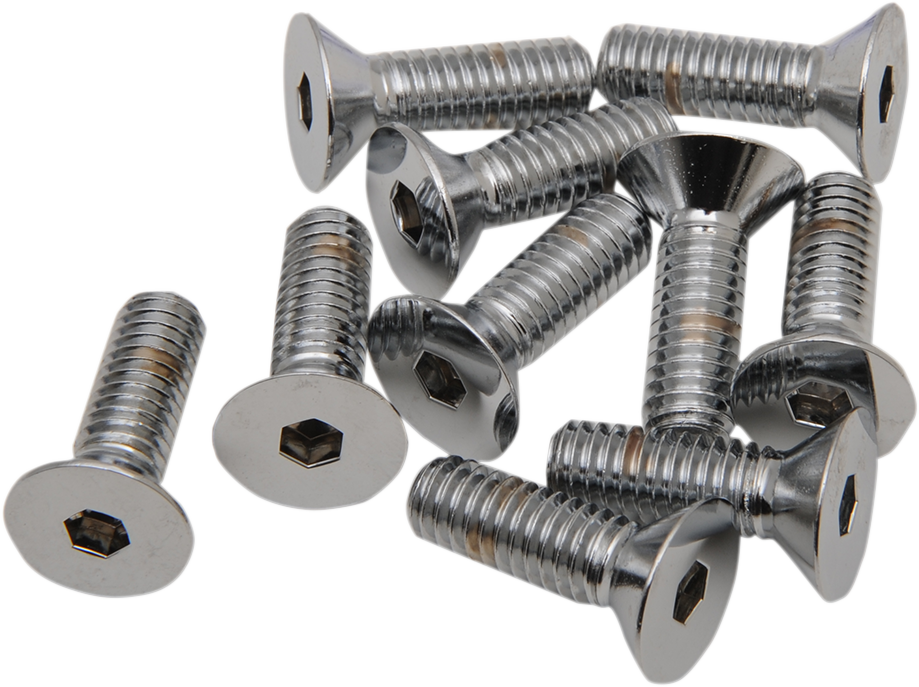 Bolts - Flat-Head - Chrome - 5/16-18 x 1"