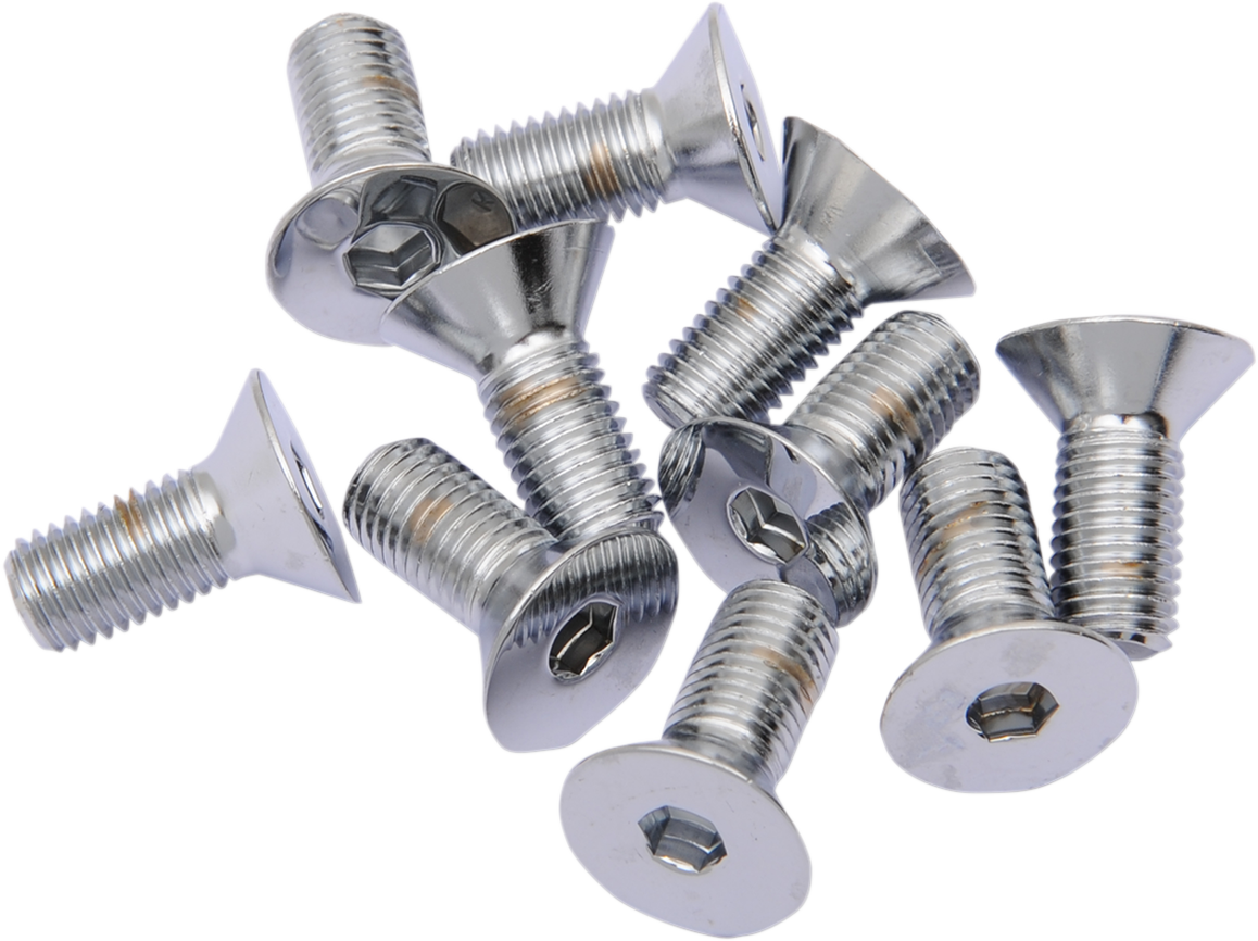 Bolts - Flat-Head - Chrome - 5/16"-24 x 1"