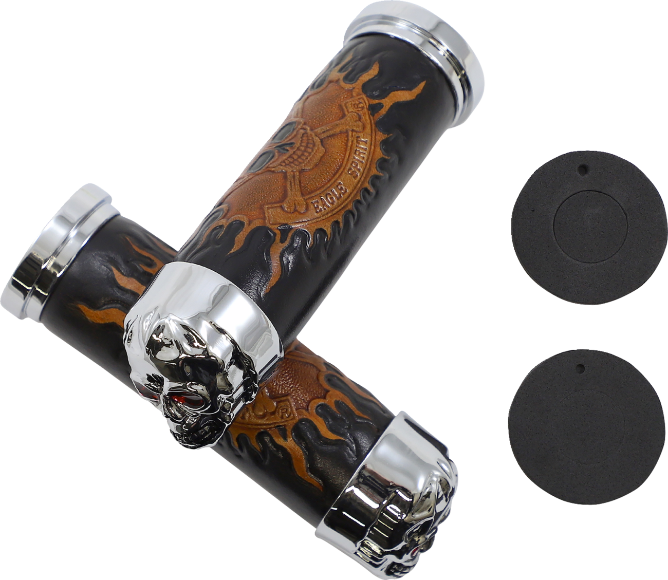Skull Grips - Red Eyes - Chrome