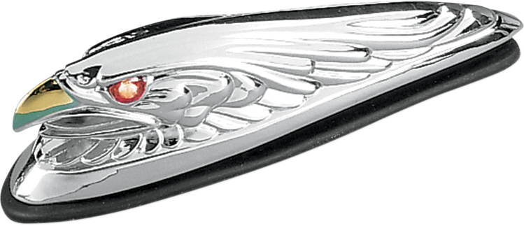 Eagle Head with Lights - Red Eyes - Small - Chrome