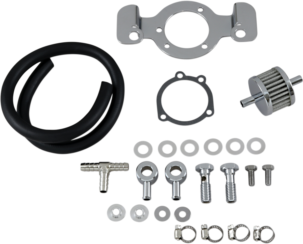 Crankcase Breather with Support Bracket Kit - Sportster