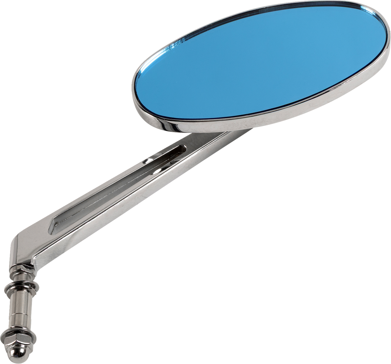 Mirror - Stealth II - Side View - Oval - Chrome w/Anti-Glare Blue Tint