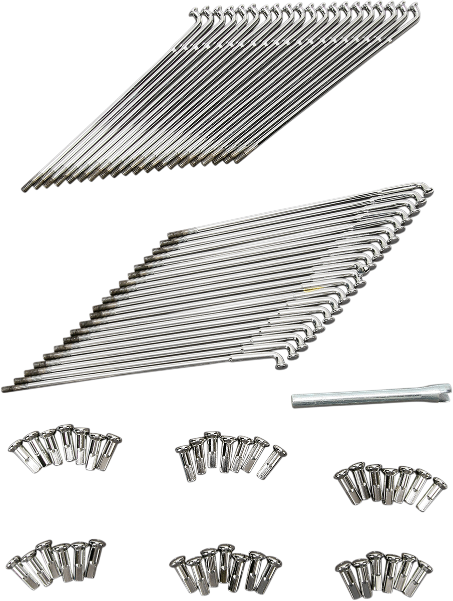 Spoke Set - Drop Center - Front - Chrome - 19"