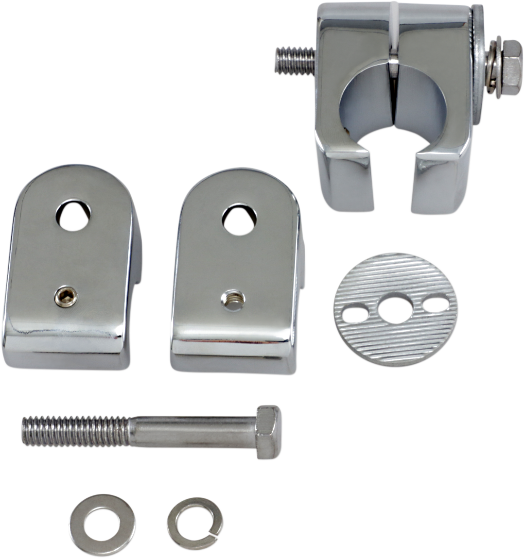 Universal Engine Guard Clamps - Chrome - 1"