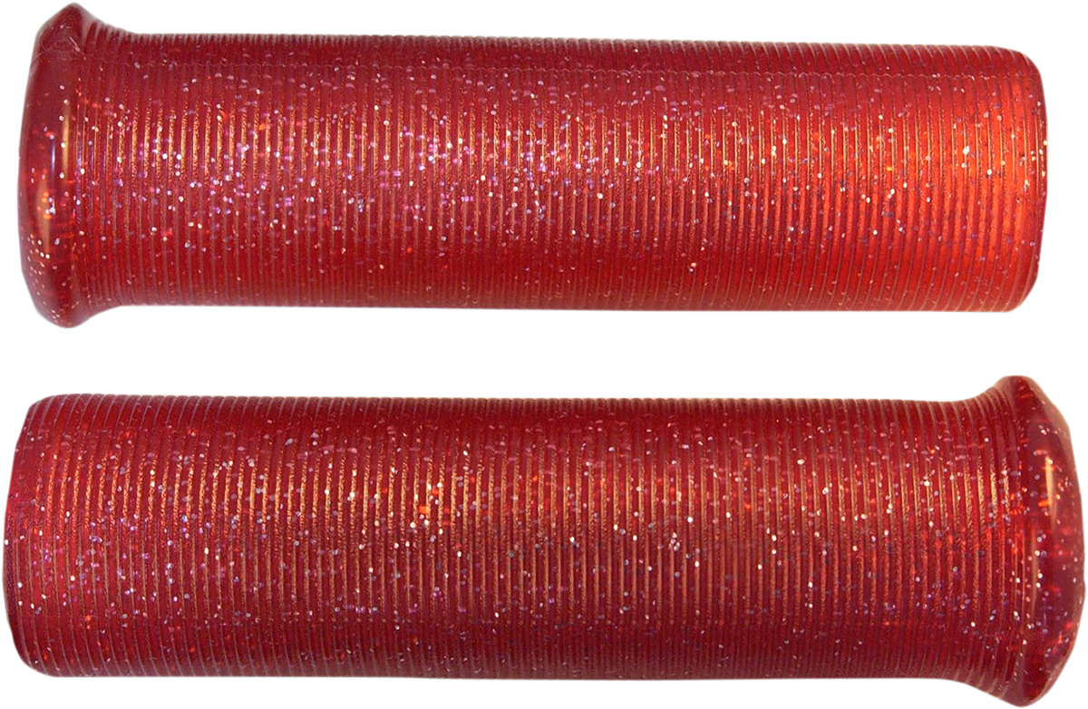 Star Fire Flake Grips - Retro - Metal - 1" - Red