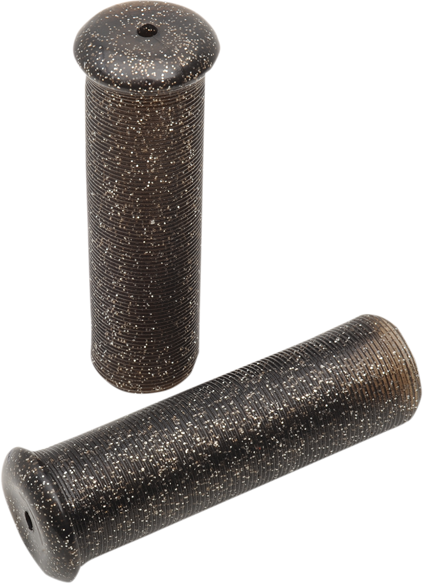 Star Fire Flake Grips - Retro - Metal - 7/8" - Black